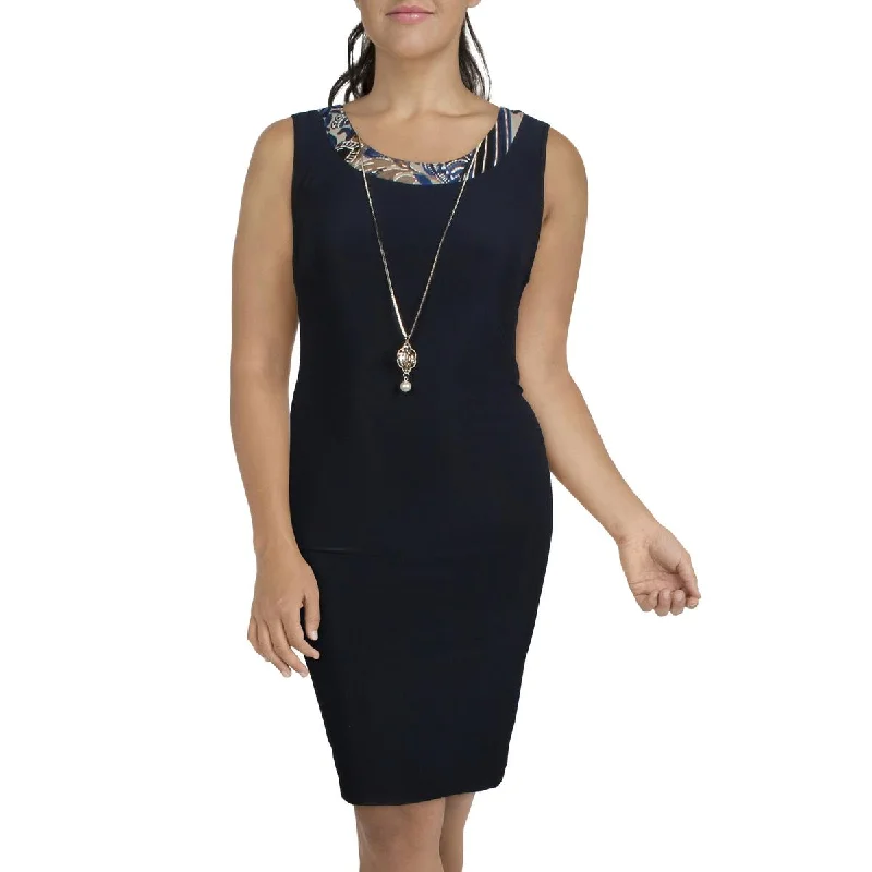 Business Casual Outfits Womens Knit Sleeveless Sheath Dress