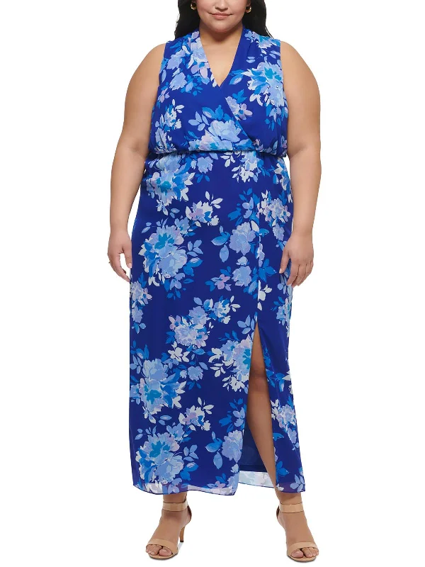 New Arrival Discount Plus Womens Chiffon Maxi Dress