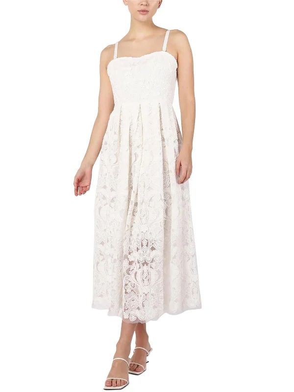 Fashion Forward Womens Lace Crochet Maxi Dress