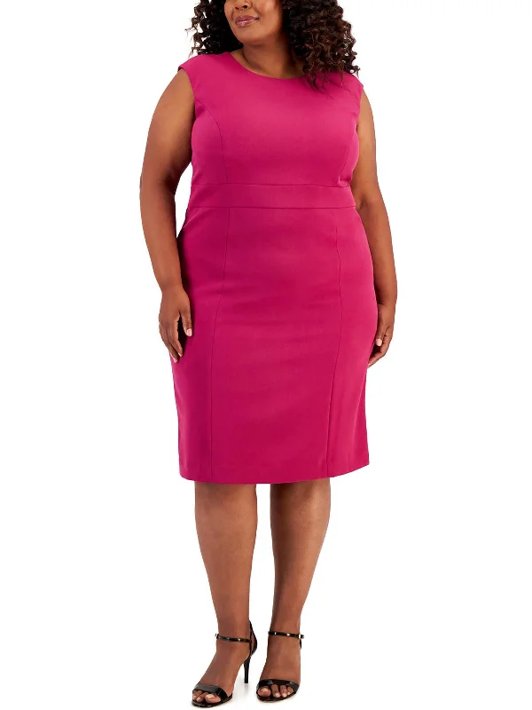 High Street Women's Fashion for Trendy Shoppers Plus Womens Sleeveless Knee-Length Sheath Dress High Street Women's Fashion for Trendy Shoppers Plus Womens Sleeveless Knee-Length Sheath Dress