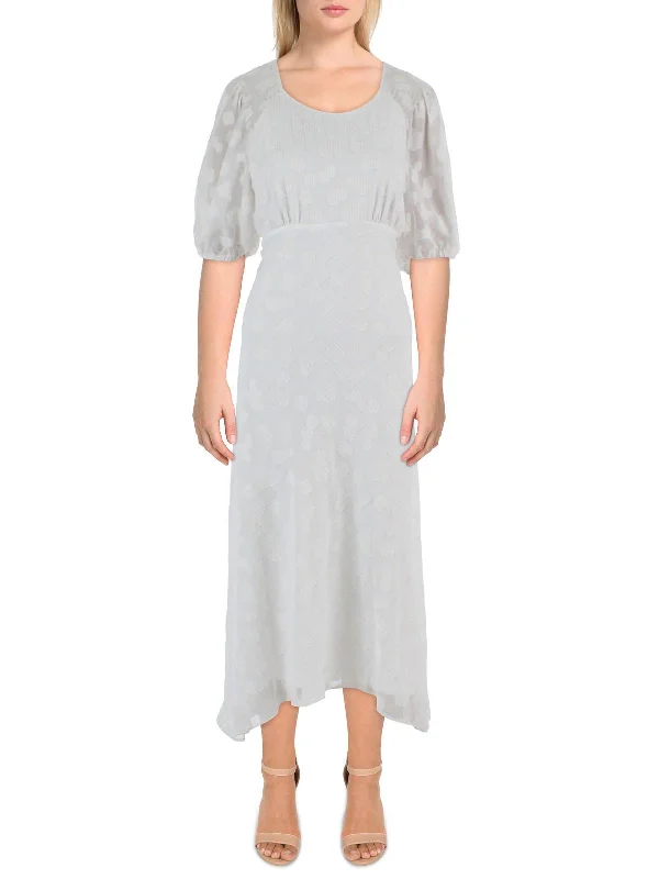 Women's Stylish Casual Garments Womens Metallic Patterned Maxi Dress