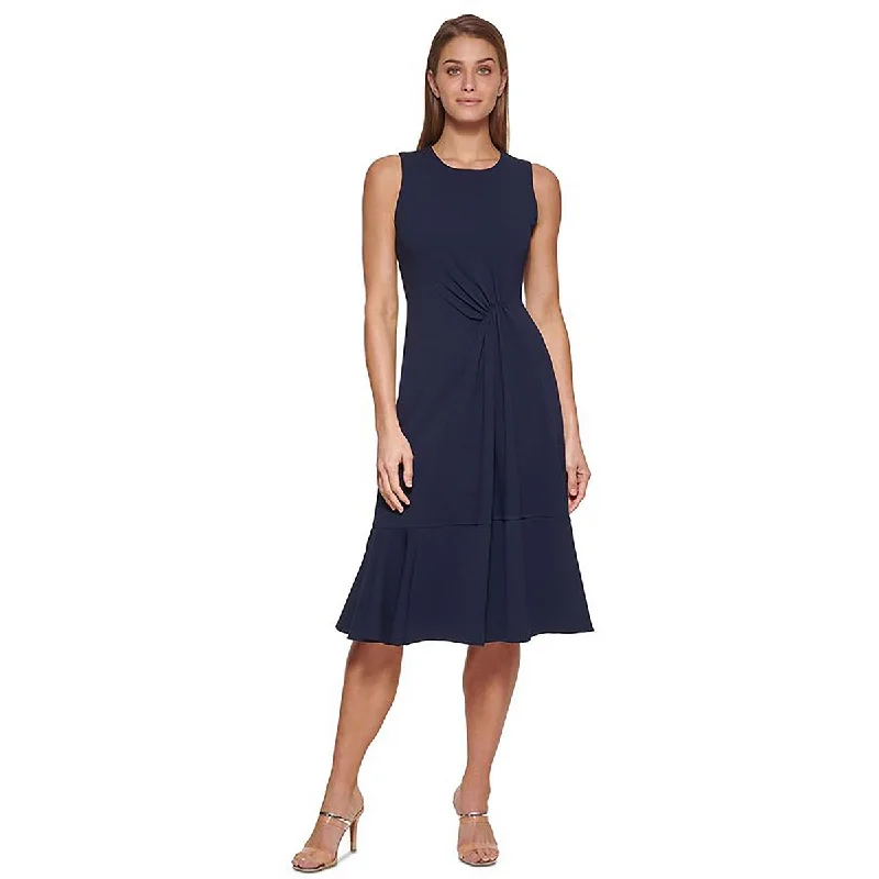 Fashionable Dresses for Women Womens Ruched Front Sleeveless Wear To Work Dress
