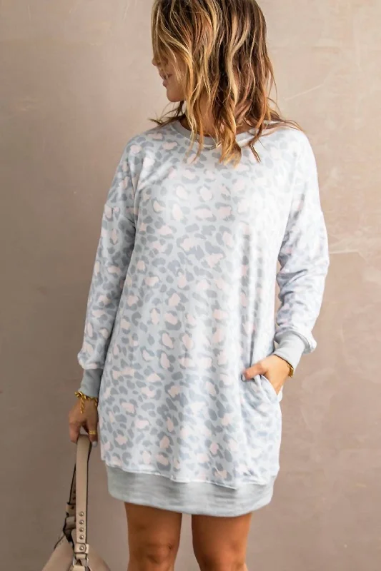 Women's Clothing And Garments Sets Jenny Animal Print Sweatshirt Dress In Multi