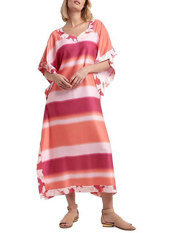 Women's Trendy Casual Clothes Womens Striped Caftan Maxi Dress