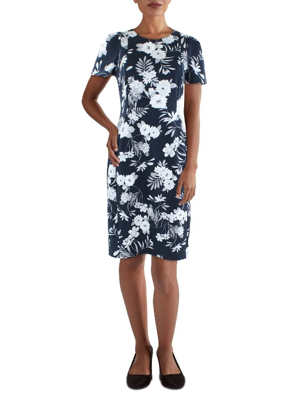 Stylish And Comfortable Clothing For Women Womens Knit Floral Sheath Dress