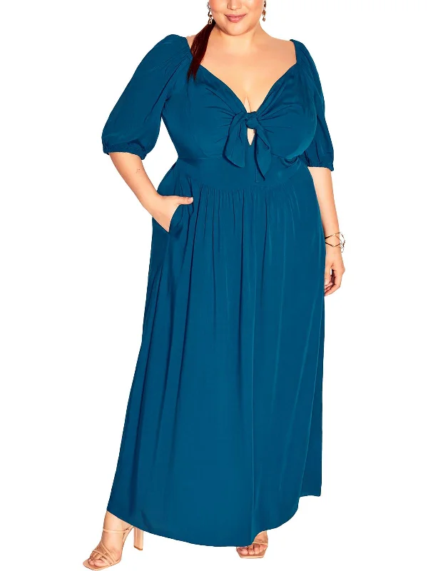Women's Workout Clothing Womens Flared Fitted Maxi Dress