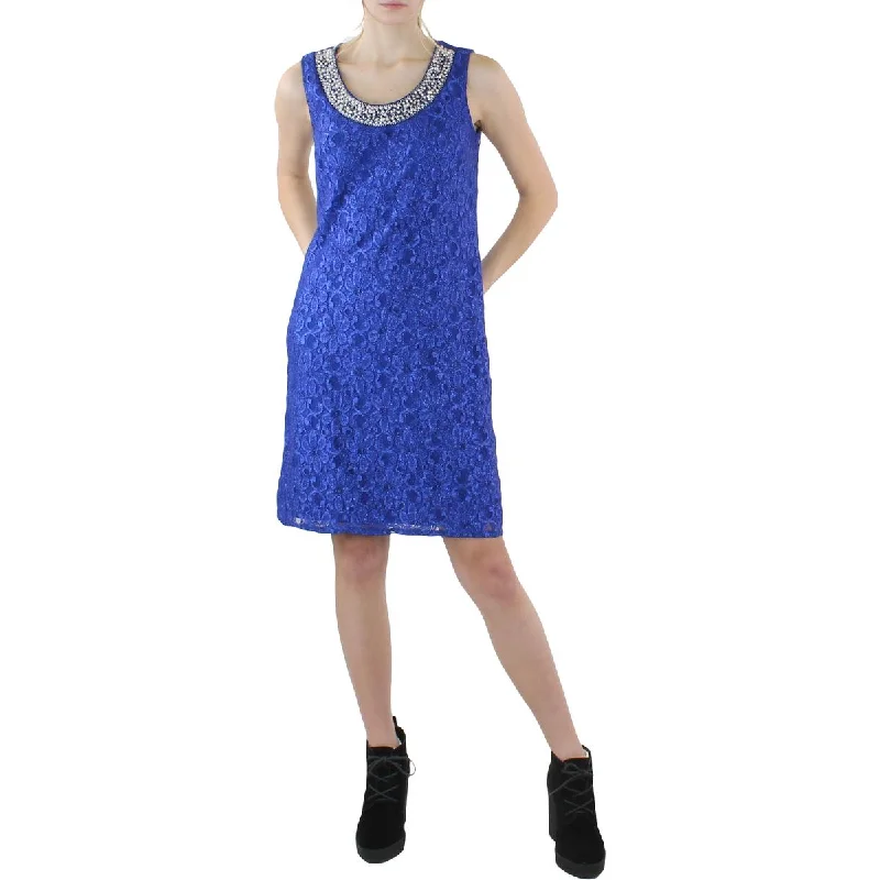 Trendy Women's Apparel for All Seasons Womens Lace Sleeveless Cocktail Dress