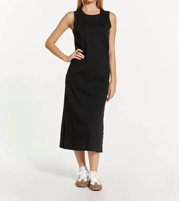 Colorful Clothing Everyday Maxi Dress In Black