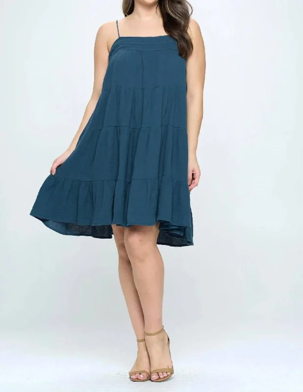 Women's Comfortable Lounge Outfit Camila Dress In Teal