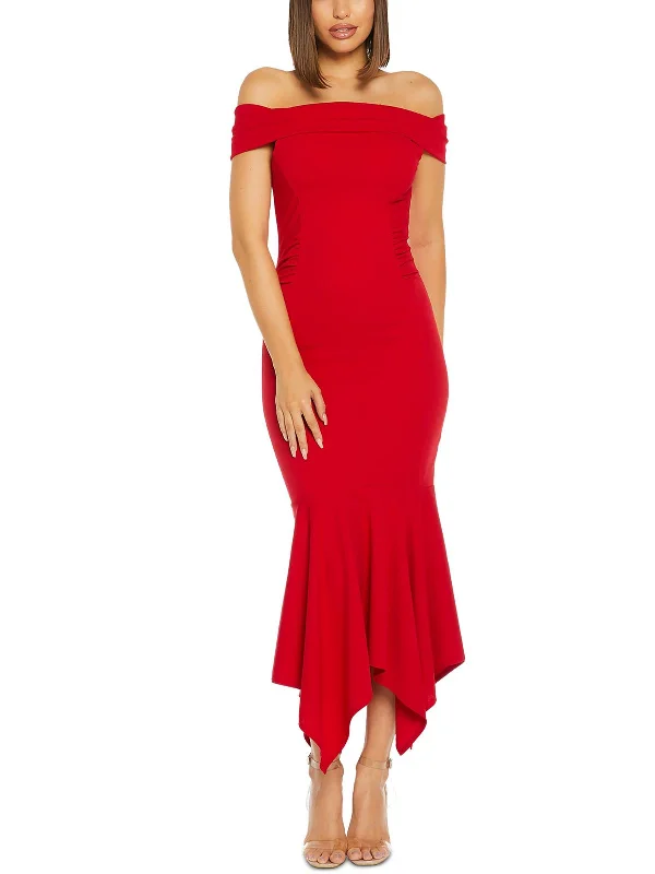Versatile Women's Clothing for All Occasions Womens Full Length Off-The-Shoulder Maxi Dress