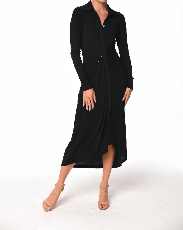 Women's Outdoor Activity Garments Jennifer Shirt Dress In Black