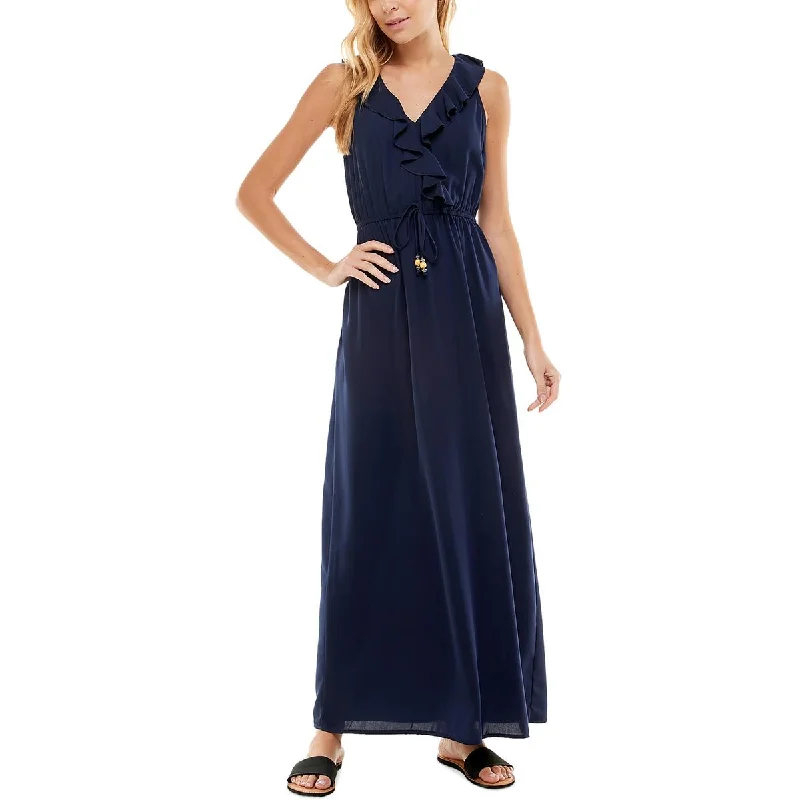 Early Bird Offer Juniors Womens Ruffled Long Maxi Dress