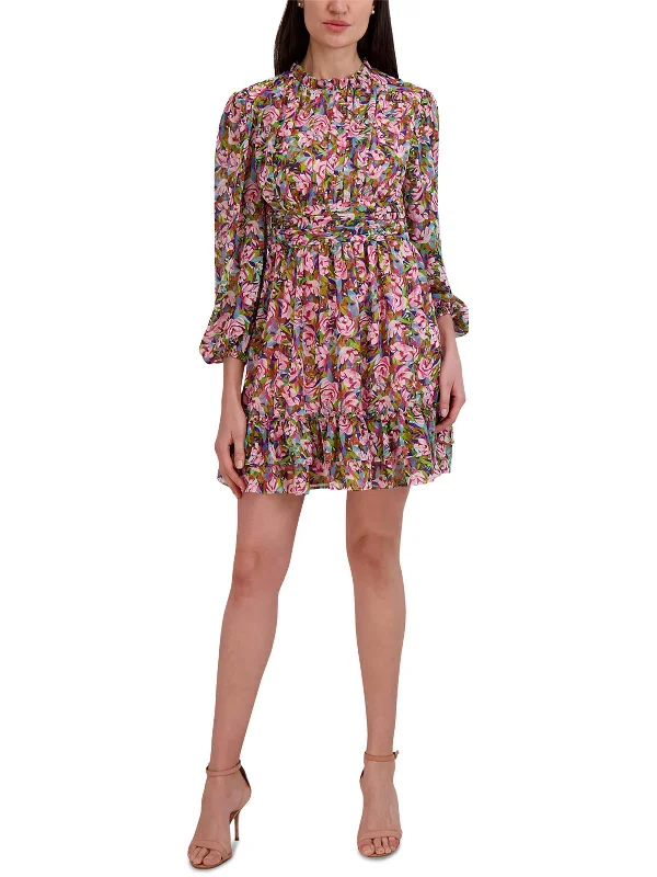 Flash Discount Womens Floral Polyester Fit & Flare Dress