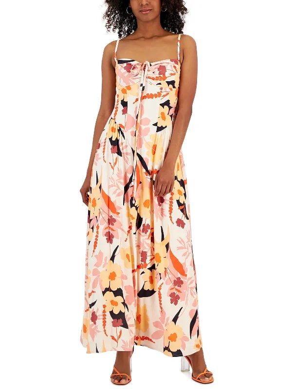 Women's Elegant Evening Outfit Womens Floral Print Viscose Maxi Dress