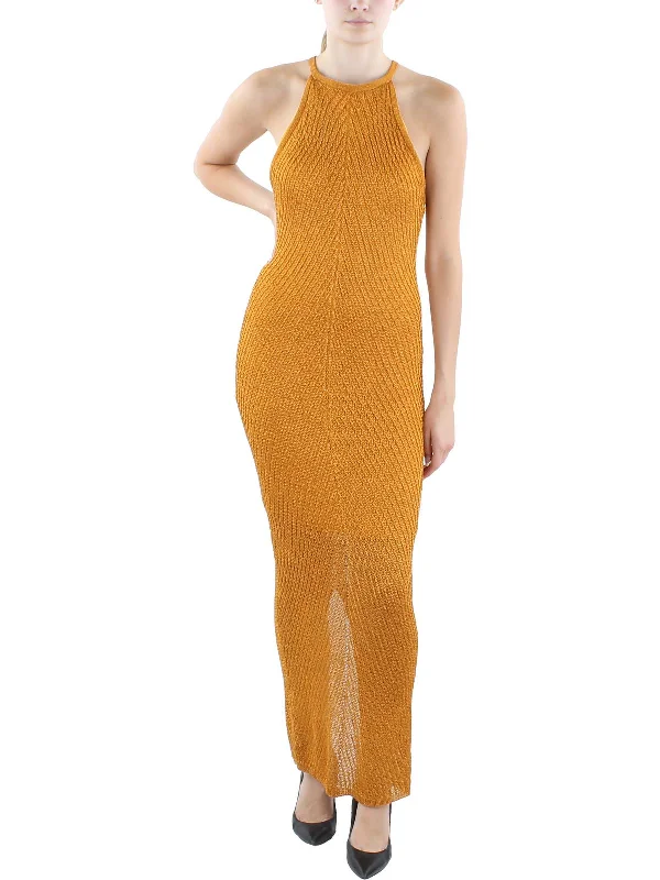 Women's Clothing For Holiday Travel Alexie Womens Metallic Long Maxi Dress