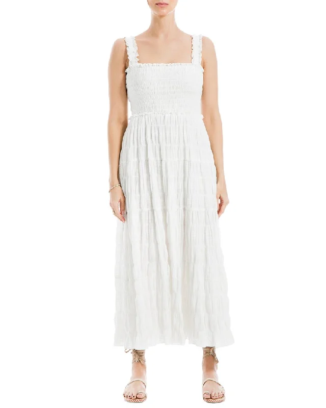 Elegant Fashion Max Studio Textured Tiered Maxi Dress