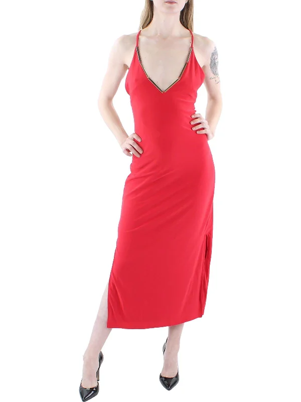 Women's Fashion Clothing Juniors Womens Bar Detail Long Maxi Dress