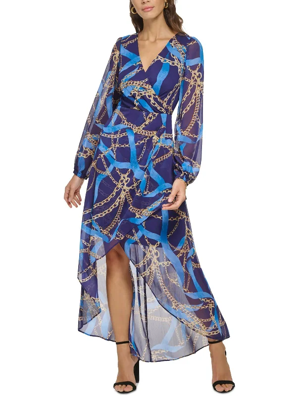 Versatile Outfits Womens Hi-Low Chiffon Maxi Dress