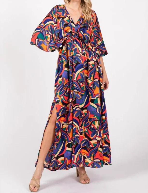 Women's Clothing Sale Printed Maxi Dress In Multi