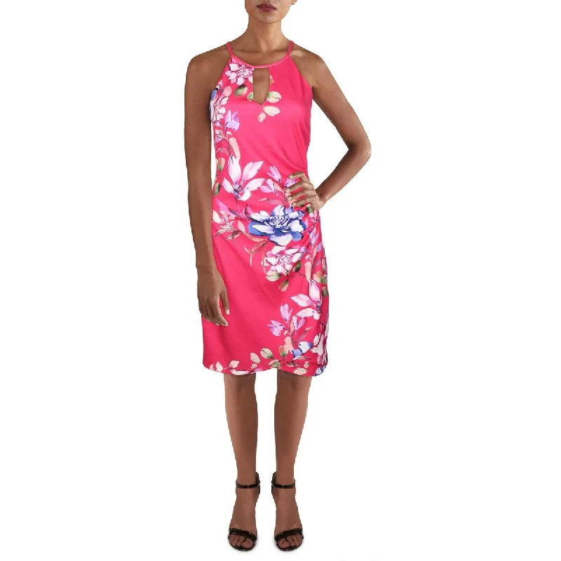 Outfits Ideas Womens Floral Print Above Knee Halter Dress