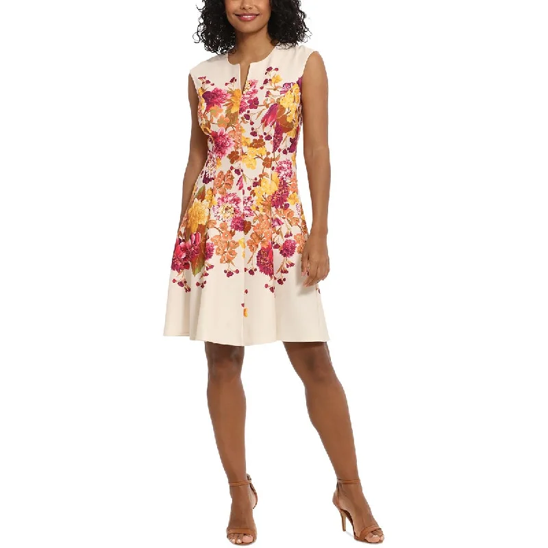 Elegant Women's Fashion Womens Fit&Flare Floral Print Fit & Flare Dress