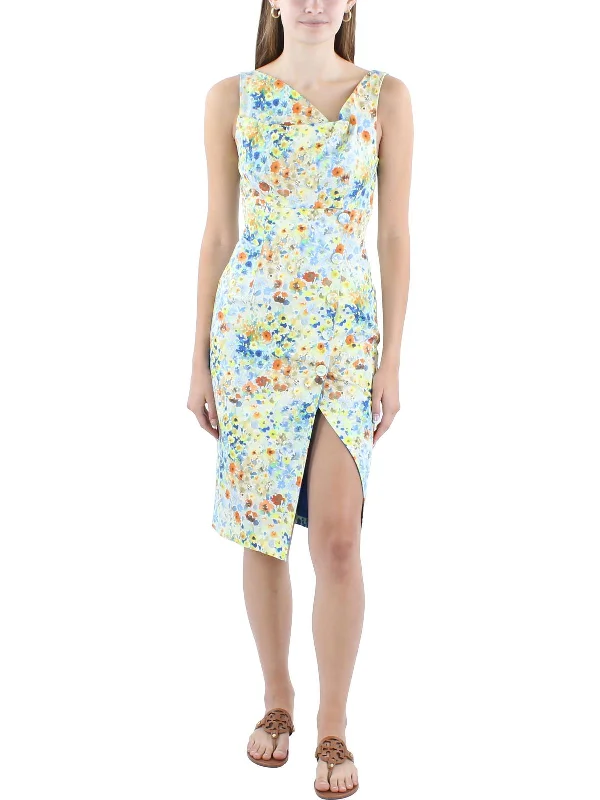 Women's Outdoor Activity Garments Womens Asymmetrical Neckline Sleeveless Sheath Dress