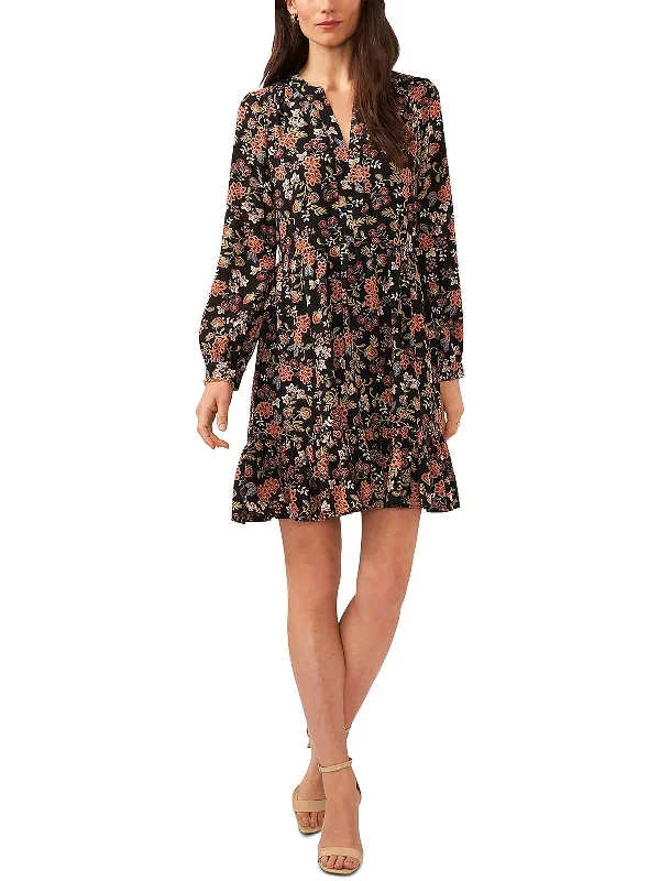 Weekend Sale Womens Floral Print Mini Fit & Flare Dress