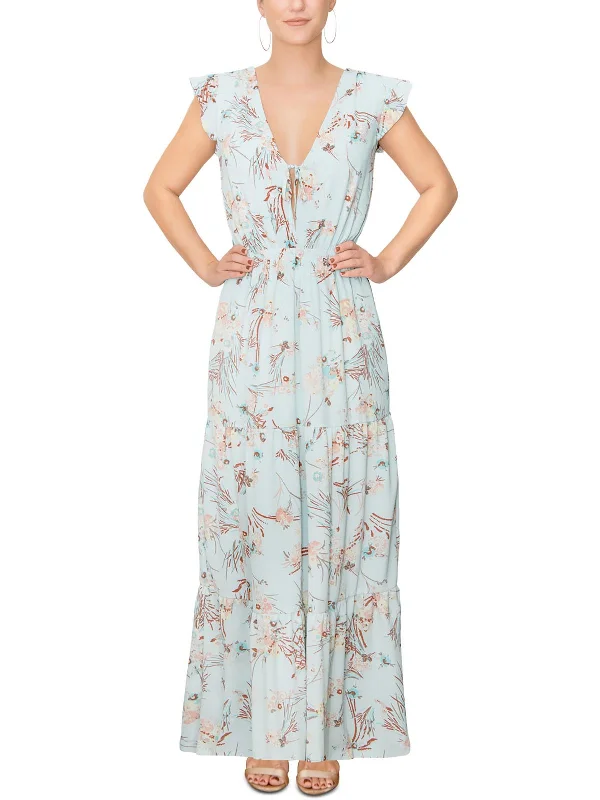 Comfortable Casual Wear Womens Crepe Floral Maxi Dress
