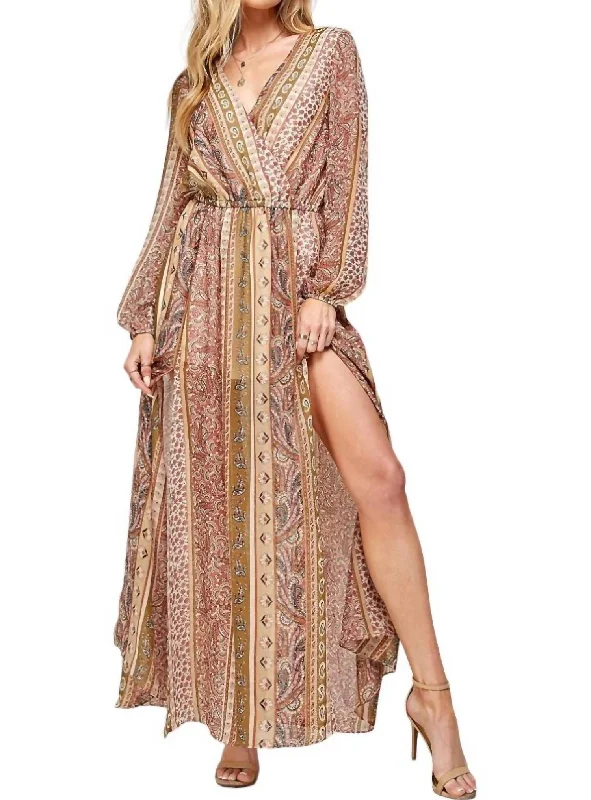 Unique Women's Fashion Pieces In Awe Maxi Dress In Multicolor