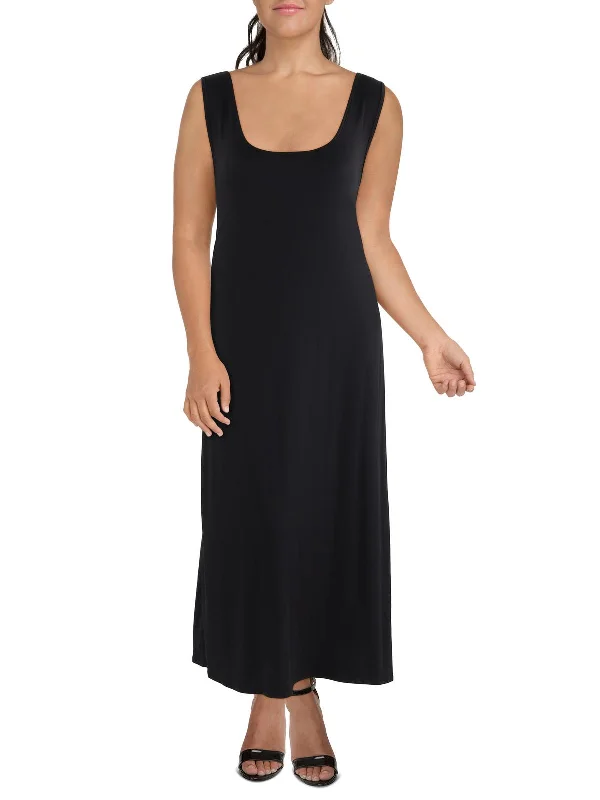 Bold Fashion Plus Womens Scoop Neck Long Maxi Dress