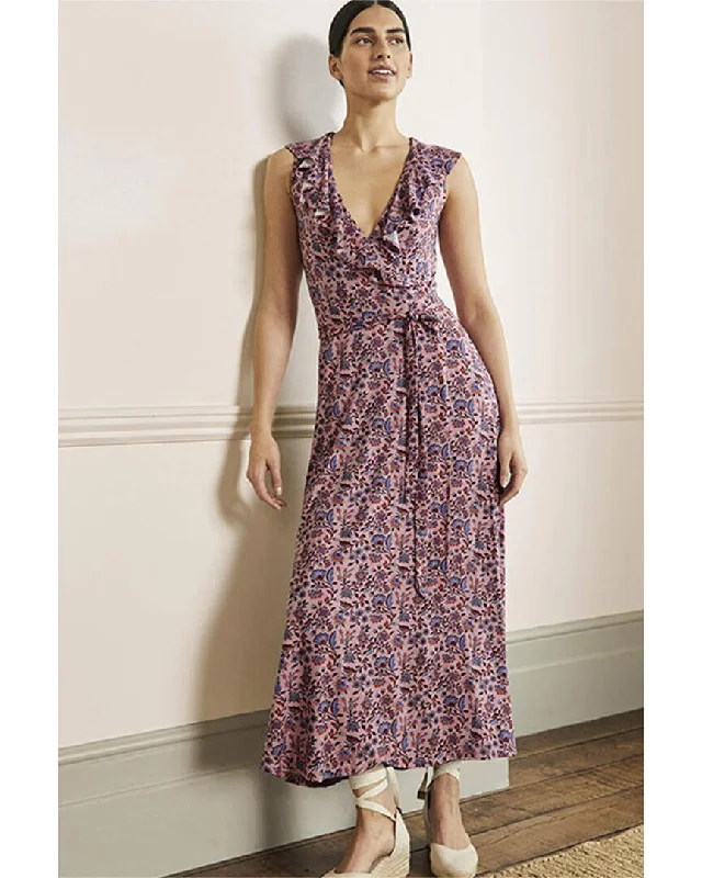 Women's Layered Outfit Boden Saskia Wrap Jersey Maxi Dress