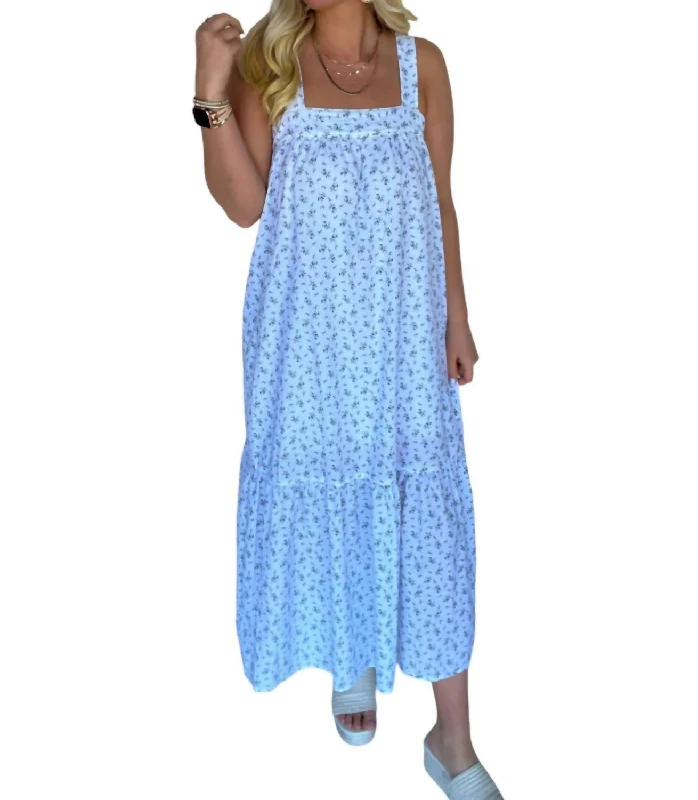Designer Women's Fashion Online Sunset Tank Maxi Dress In Off White/navy