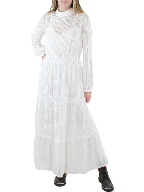 Women's Outerwear for All Weather Conditions Womens Sheer Long Maxi Dress