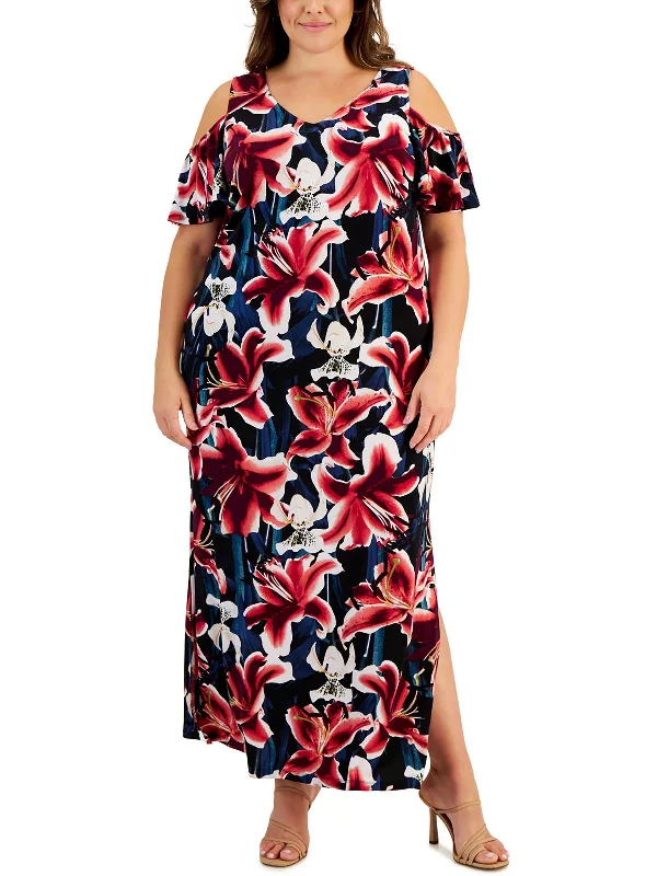 Stylish Loungewear for Women Plus Womens Long Floral Print Maxi Dress