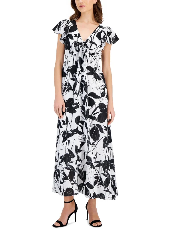 Chic Clothing For Women Womens Printed Chiffon Maxi Dress