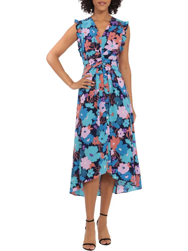 Comfortable Women's Clothing Womens Gathered Hi Low Maxi Dress