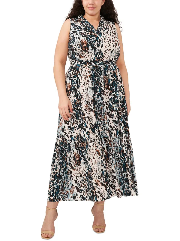 Women Clothing Plus Womens Printed Rayon Maxi Dress