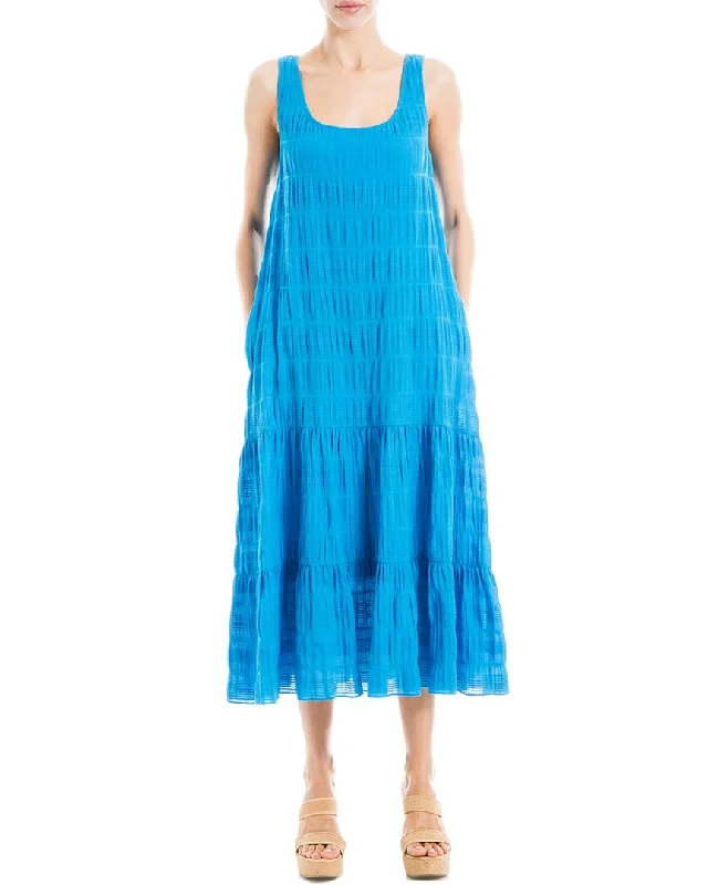 Women's High-Fashion Clothes Max Studio Sleeveless Scoop Maxi Dress