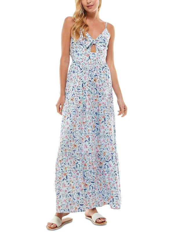 Clothing Brands Juniors Womens Floral Smocked Maxi Dress