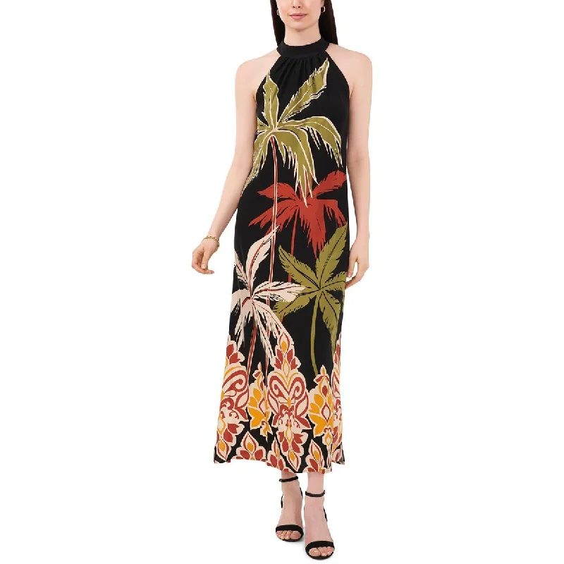 Casual Fashion Womens Halter Slit Maxi Dress