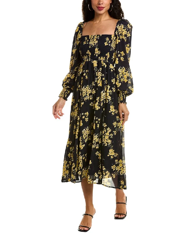 Flash Discount O.P.T. Classic Smocked Maxi Dress