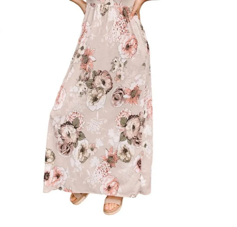 Chic & Cozy Apparel Date Night Maxi Dress In Pink