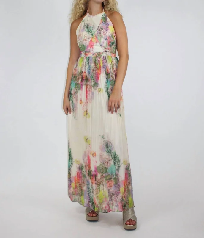Women's High-Fashion Garments Sami Halter Maxi Dress In Multi