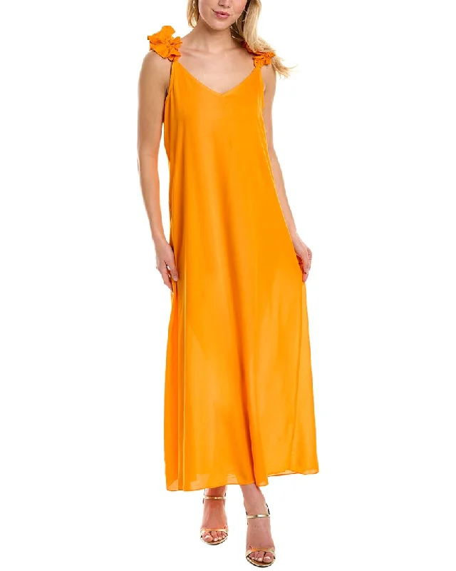 Women's Holiday Clothing Vince Camuto Ruffle Shoulder Maxi Dress