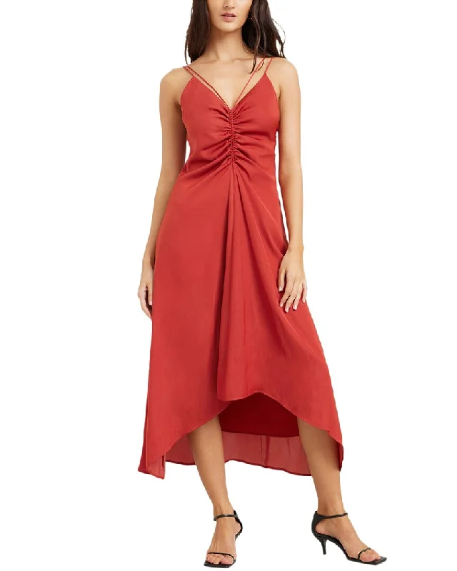 Women's Outdoor Activity Garments Modern Citizen Kerriann Ruched Front Satin Slip Dress
