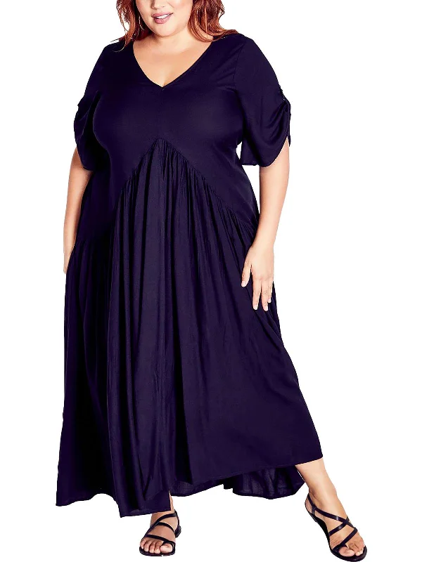 Timeless Women's Fashion Styles Womens Maxi Scoop Neck Maxi Dress