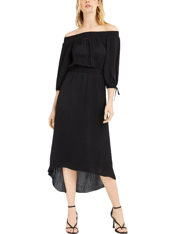 Save Big Womens Hi-Low Off-The-Shoulder Maxi Dress