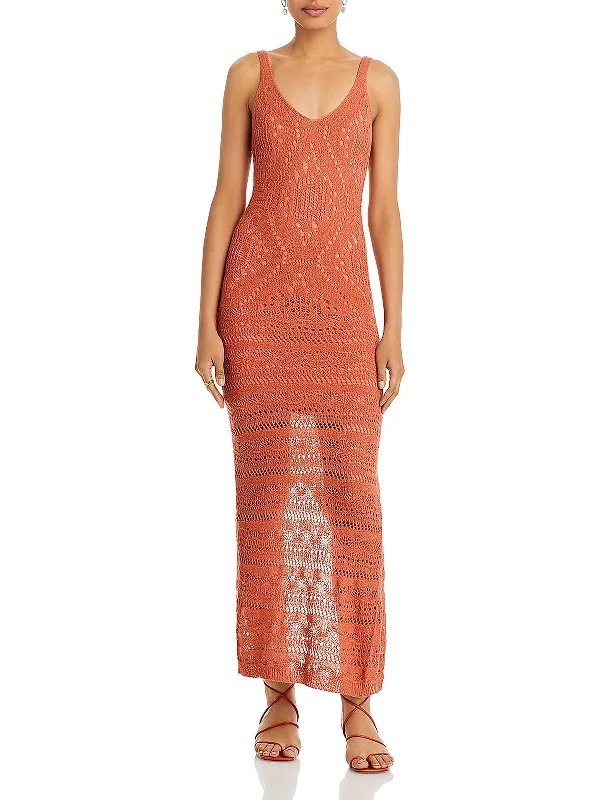 Clothing Online Womens Crochet Front Slit Maxi Dress