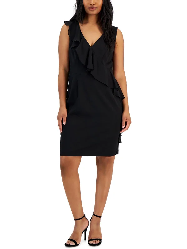 Stylish Dresses for Women Petites Womens Above Knee Sleeveless Sheath Dress