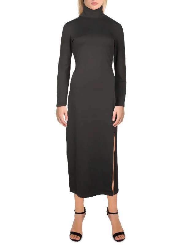 Flash Sale Online Womens Knit Mock Neck Maxi Dress